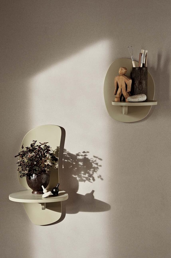 Viseća polica ferm LIVING Pilu Shelf S bež 1104268906