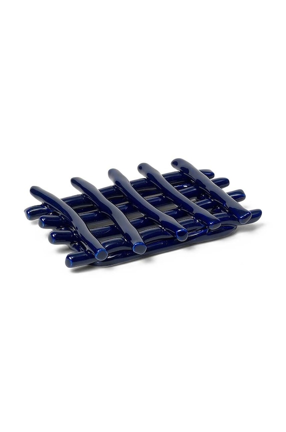 ferm LIVING portasapone Ceramic Soap Tray blu navy 1104266321