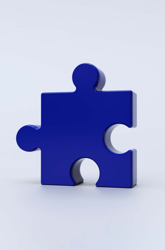 Διακοσμητικό βάζο Fluid Market Blue Puzzle Vase σκούρο μπλε AAVSEPUZZLEBLUE