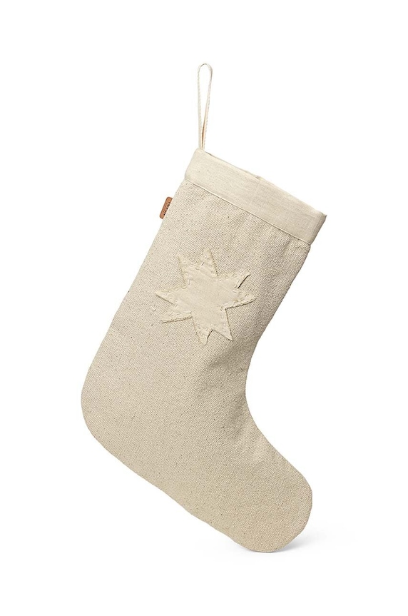 Різдвяна шкарпетка ferm LIVING Vela Christmas Stocking бежевий 1104267535
