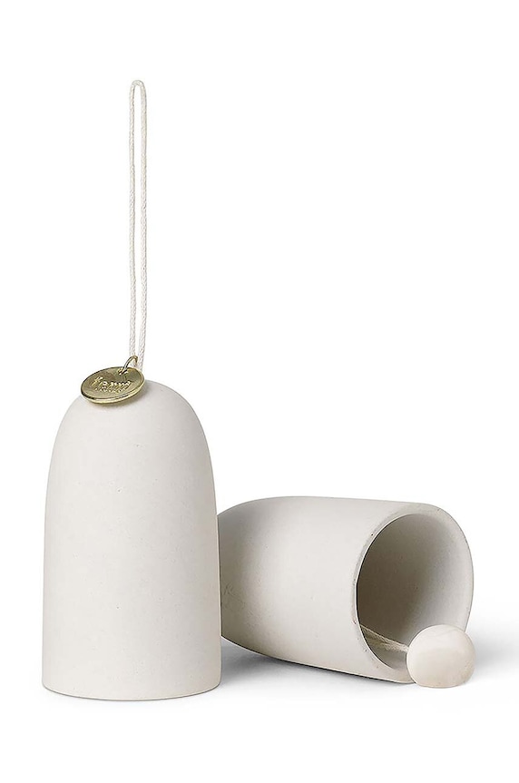 Новогодняя декорация ferm LIVING Bell Ceramic Ornaments 2 шт 1104264592 белый AA00