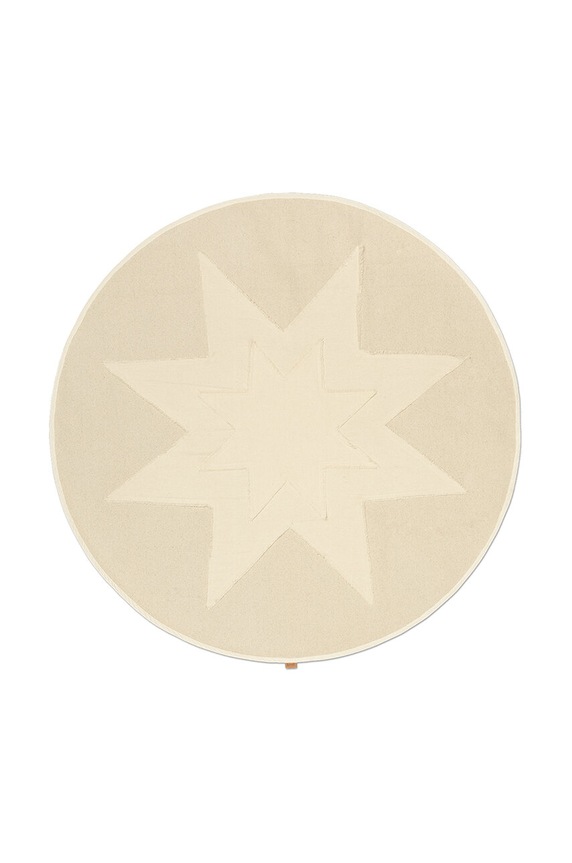 ferm LIVING covoraș de crăciun Vela Star Christmas bej 1104269834