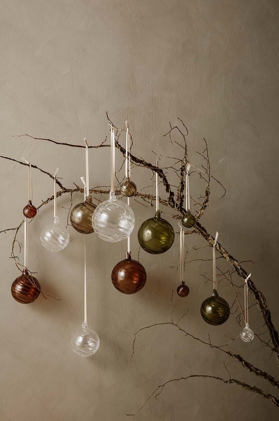 Лайфстайл Комплект играчки за елха ferm LIVING Twirl Ornaments (4 броя) 1104264554 многоцветен
