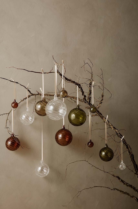 Лайфстайл Комплект играчки за елха ferm LIVING Twirl Ornaments (4 броя) 1104264554 многоцветен