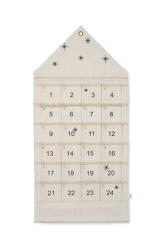 Ferm Living kalendarz adwentowy dla dzieci Star Christmas Calendar beżowy 1005192761