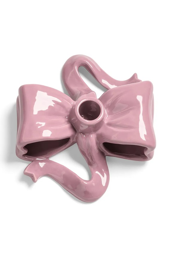 Διακοσμητικό κηροπήγιο &k amsterdam ribbon pink ροζ 1520.03