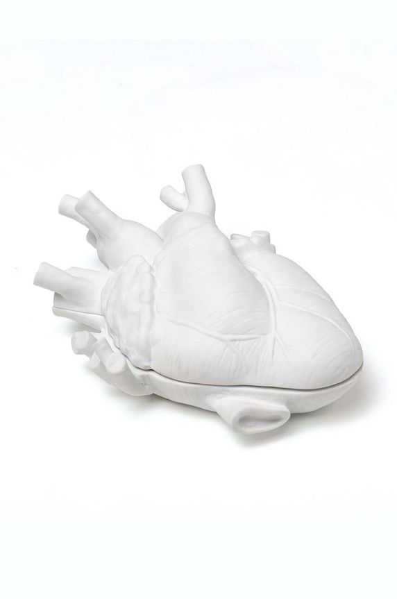 Posoda s pokrovom Seletti Love in a box bela 09918