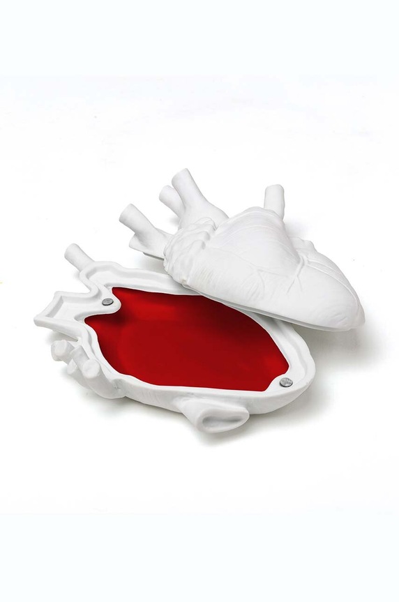 Dnevni boravak i spavaća soba Posuda s poklopcem Seletti Love in a box 09918 bijela