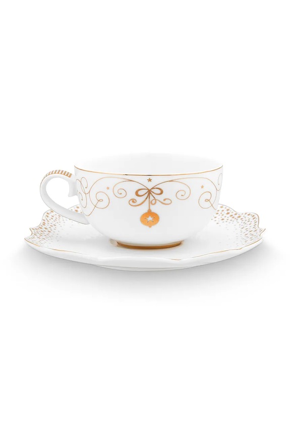 Šalica za kavu s tanjurićem Pip Studio Royal Winter 225 ml 51.004.163 bijela AA00