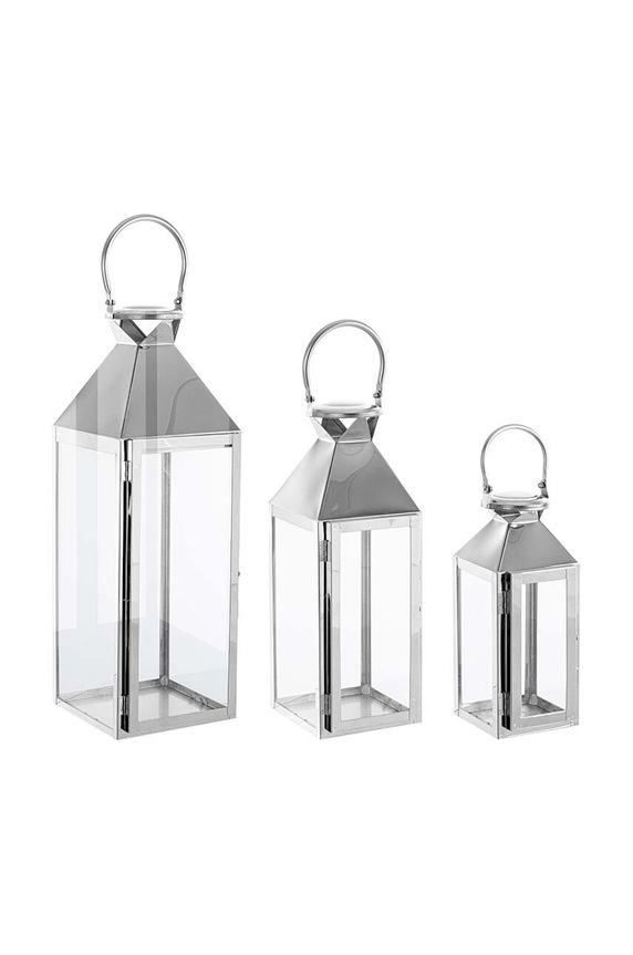 Bizzotto zestaw latarenek Flurry 3-pack szary 141548