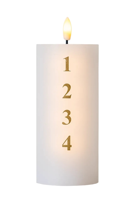 Sirius lumânare advent led Sille alb 80705
