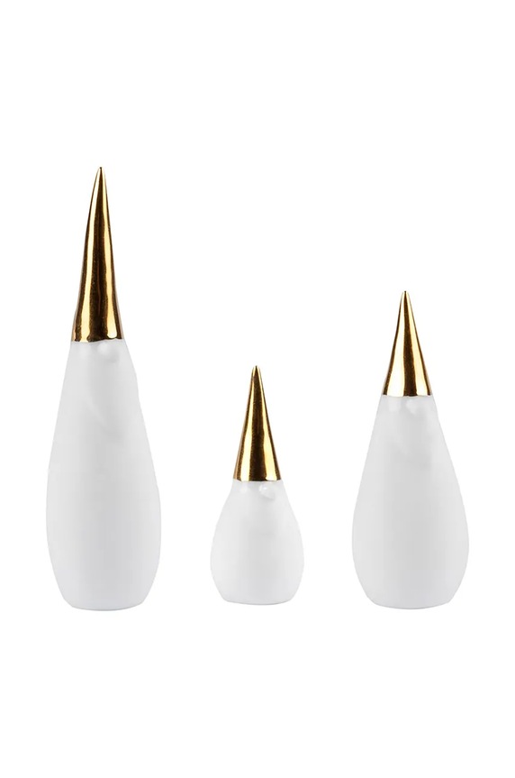 Raeder zestaw figurek dekoracyjnych Santa 3-pack biały C89840