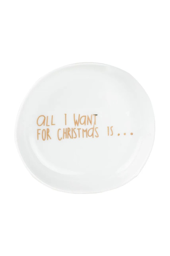 Raeder miska dekoracyjna All I Want For Christmas biały C90621