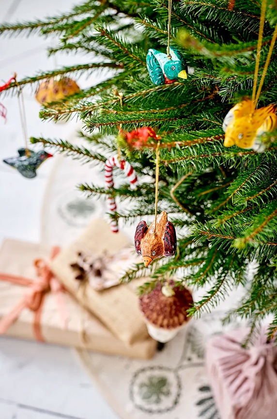 Лайфстайл Комплект украшения елха Bloomingville Carmela Ornament (2 броя) 82066073 жълт