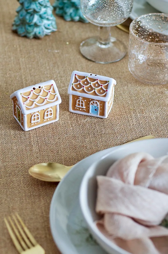 Αλατιέρα και πιπεριέρα Bloomingville Ginnie 82061124 καφέ AA00