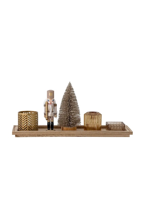 Bloomingville dekoracja świąteczna Sanga Tray 6-pack brązowy 82057164