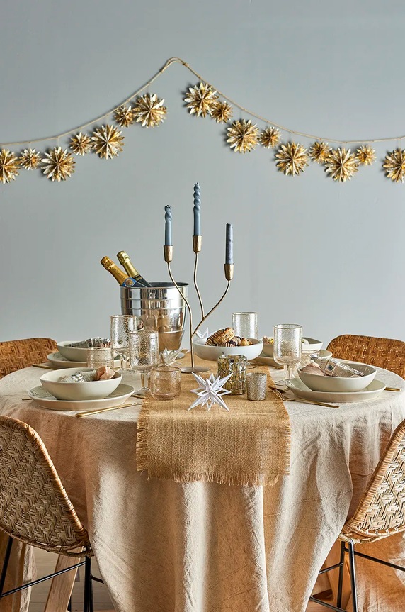 Коледна декорация за стена Bloomingville Bellac Garland 82066029 жълт AA00