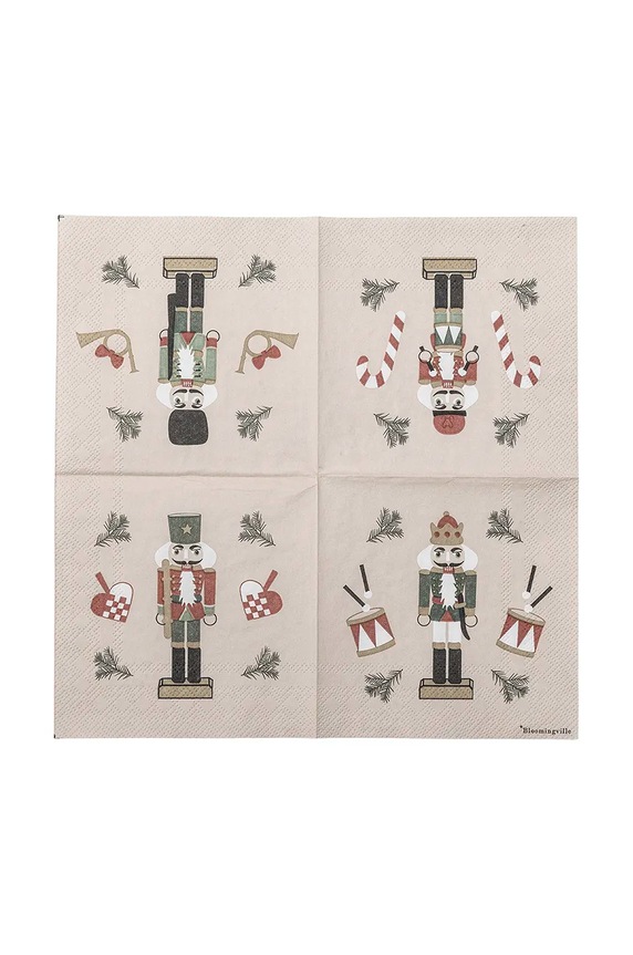 Lifestyle Set ukrasnih salveta Bloomingville Jolly Napkin 20-pack 82062561 zelena
