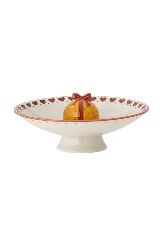 Декоративная миска Bloomingville Jolly Pedestal Bowl красный 82058348