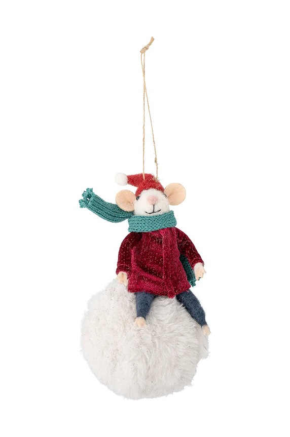 Bloomingville zawieszka dekoracyjna Peo Ornament czerwony 82060035