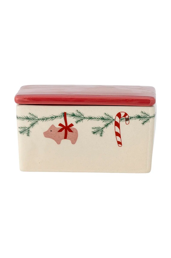 Bloomingville vaj tartó Yule Butter Box 250 ml piros 82062279