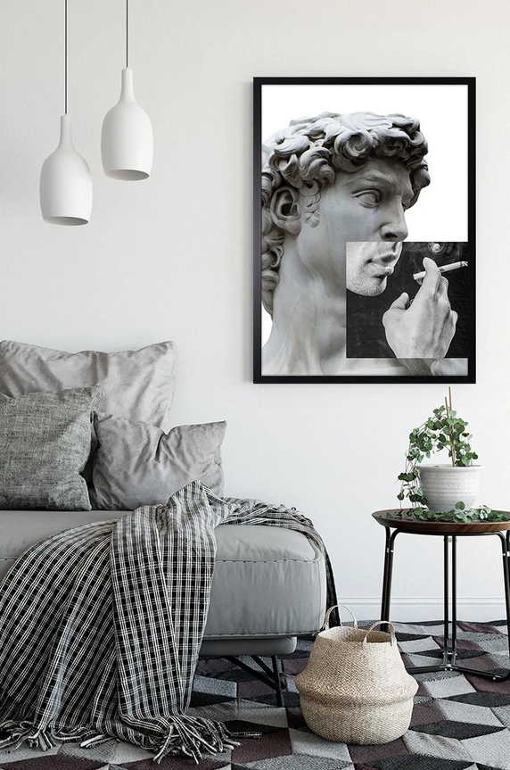Obývacia izba a spálňa Nástenná dekorácia home & lifestyle Posag Dawida z Papierosem 15.41.201.6049 viacfarebná