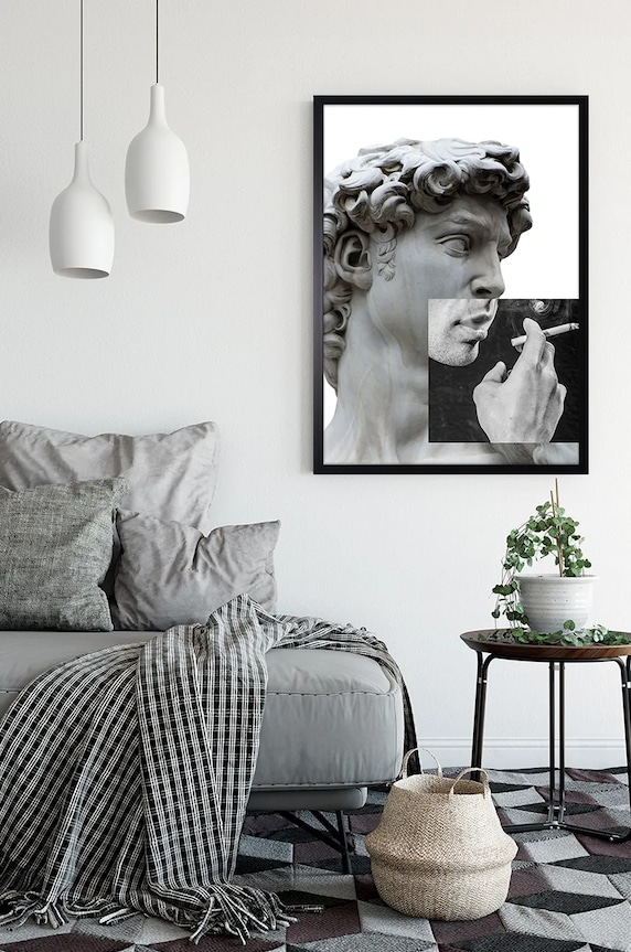 Obývacia izba a spálňa Nástenná dekorácia home & lifestyle Posag Dawida z Papierosem 15.41.201.6049 viacfarebná