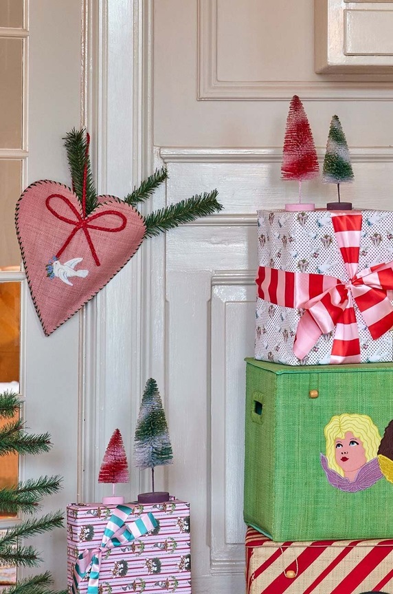 Lifestyle Rice dekoracja świąteczna Large Heart Raffia Christmas RAFOR.HEA multicolor
