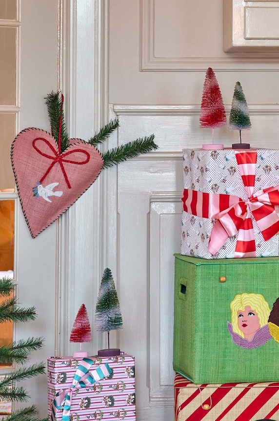 Lifestyle Rice dekoracja świąteczna Large Heart Raffia Christmas RAFOR.HEA multicolor