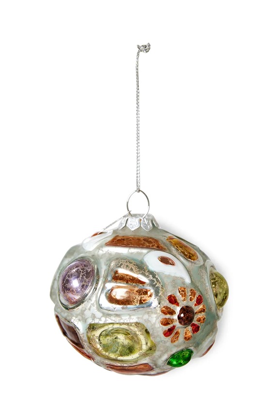 Колекционерска играчка за елха Hkliving Jewels Round многоцветен APH7003