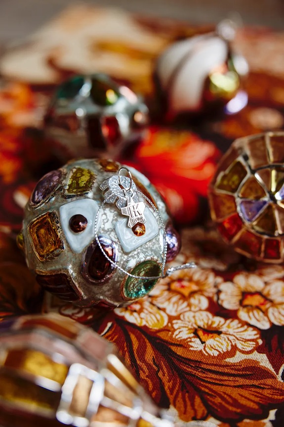 Колекционерска играчка за елха Hkliving Jewels Round многоцветен APH7003