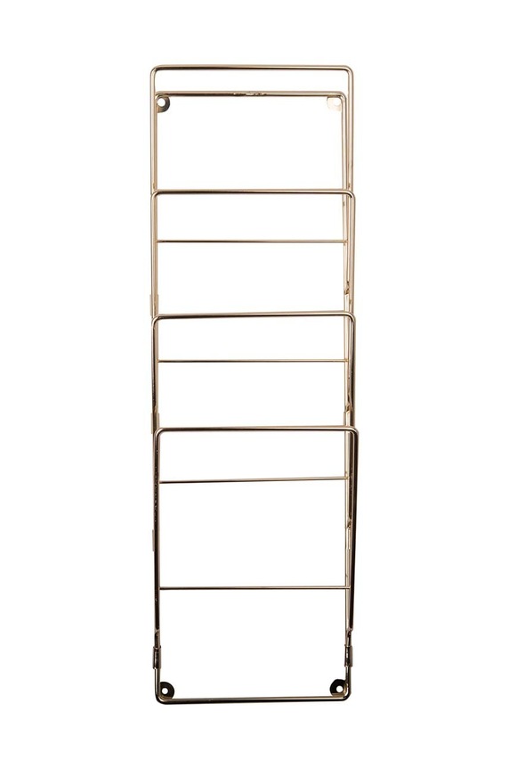 Obývací pokoj a ložnice Nástěnný držák na časopisy Present Time Rack Wire CR120GD vícebarevná