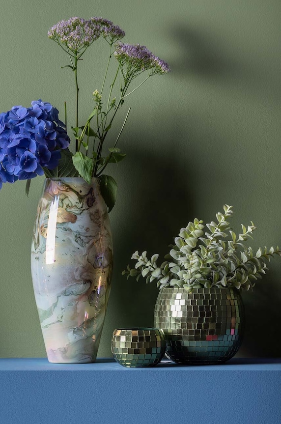 Present Time vaza decorativa Melange Cone PT4211GR multicolor