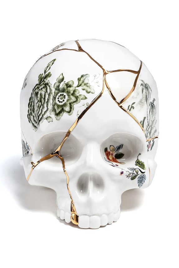 Seletti figurka dekoracyjna Kintsugi Skull 09943 multicolor AA00