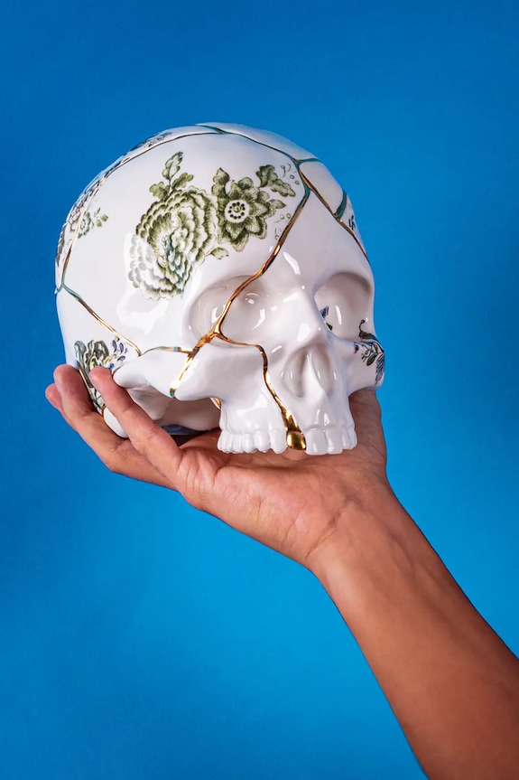 Seletti figurka dekoracyjna Kintsugi Skull multicolor 09943