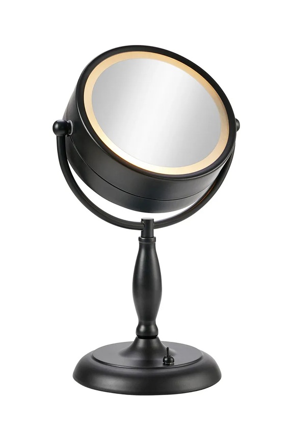 Markslöjd lustro z oświetleniem led Face czarny 108788