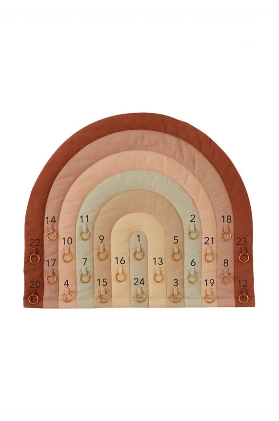 Адвент календарь для детей OYOY Rainbow Christmas Calendar мультиколор M300185