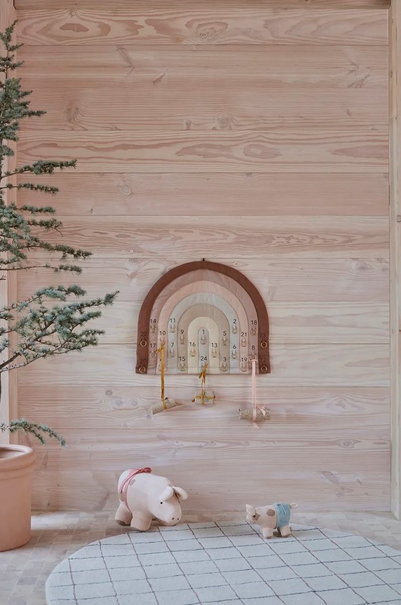Адвент календарь для детей OYOY Rainbow Christmas Calendar мультиколор M300185