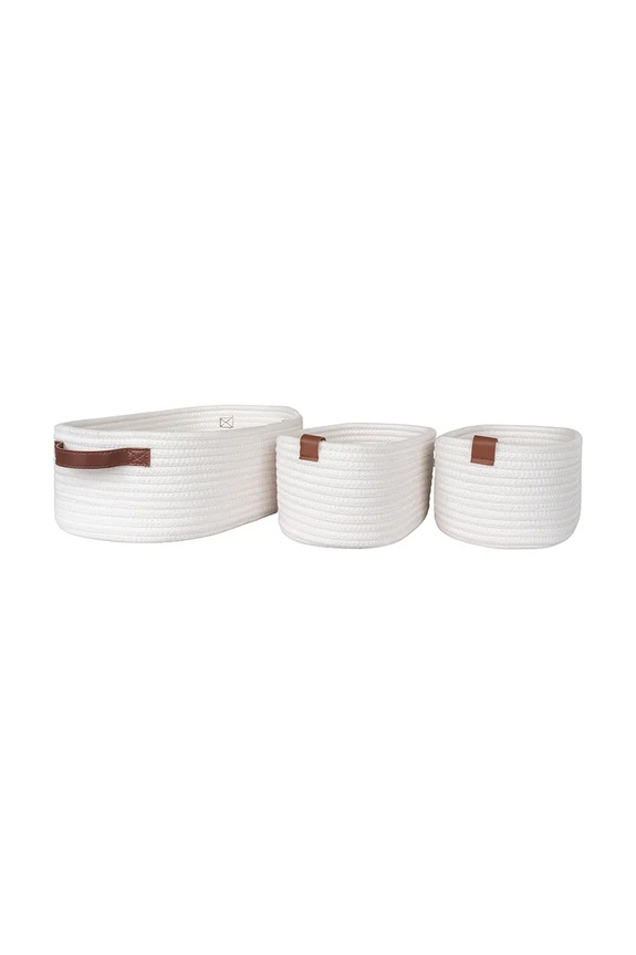 House Nordic zestaw koszy do przechowywania Jarana 3-pack biały 4401532