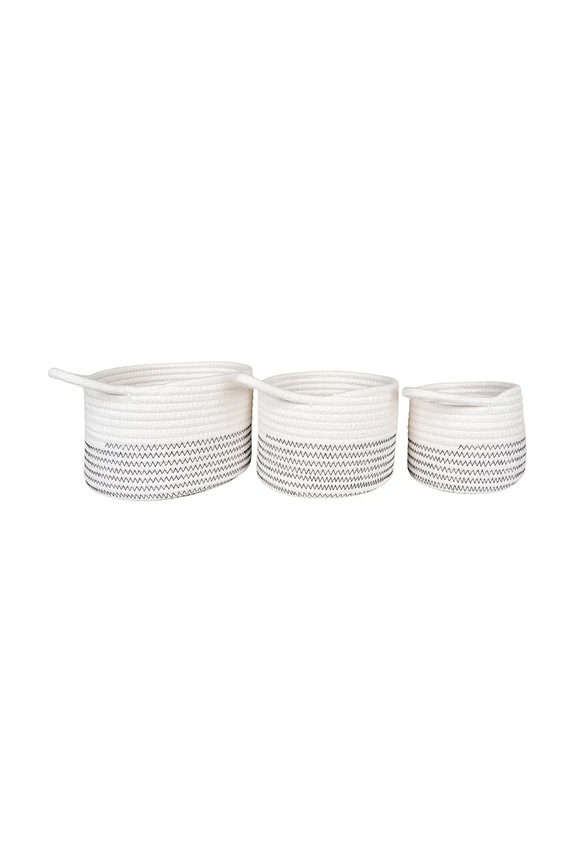 House Nordic zestaw koszy do przechowywania Algar 3-pack biały 4401533