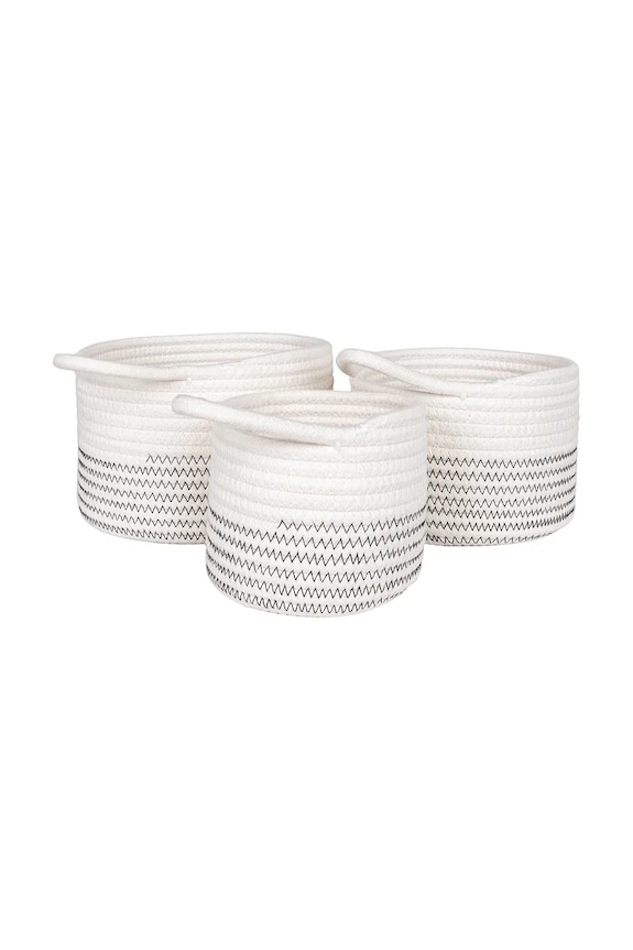 House Nordic zestaw koszy do przechowywania Algar 3-pack 4401533 biały AA00