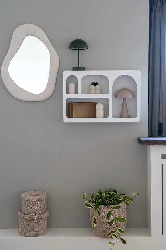 Nappali és hálószoba House Nordic fali tükör Bosa 4001717 fehér
