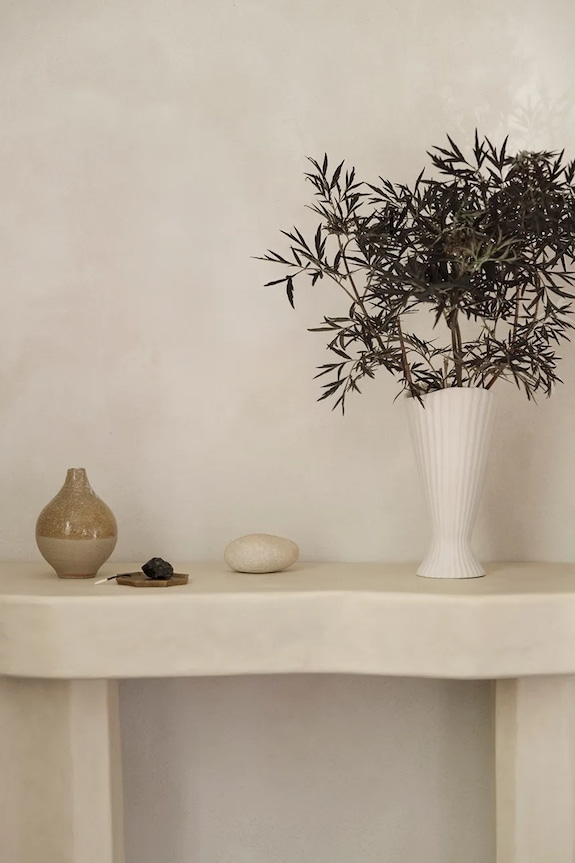 Dnevni boravak i spavaća soba Ukrasna vaza ferm LIVING Fountain 1104269917 bijela