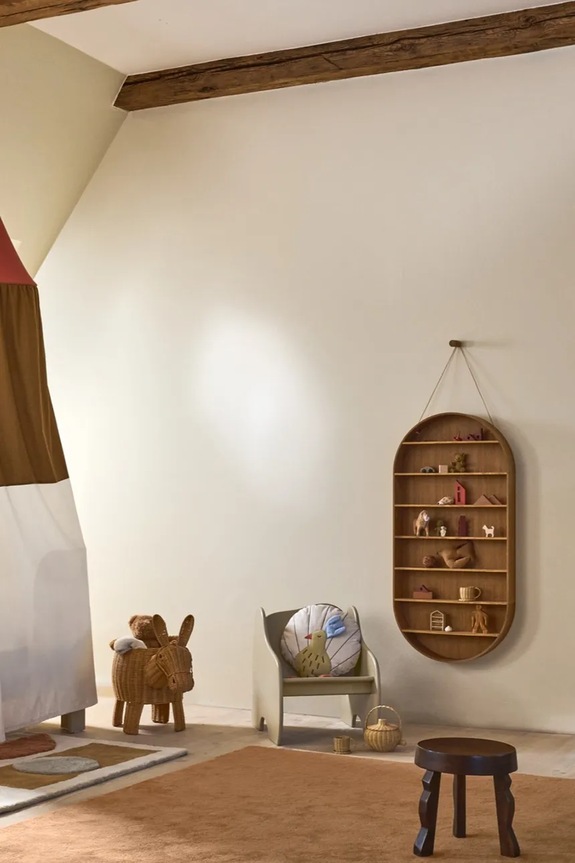 Ράφι τοίχου ferm LIVING Oval Dorm 1104270278 καφέ