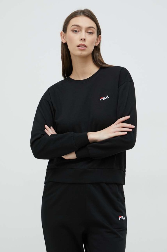 Fila dres lounge bawełniany FPW4093 czarny AA00