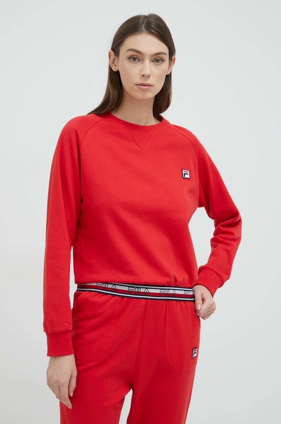 Fila dres lounge bawełniany FPW4095 czerwony AA00