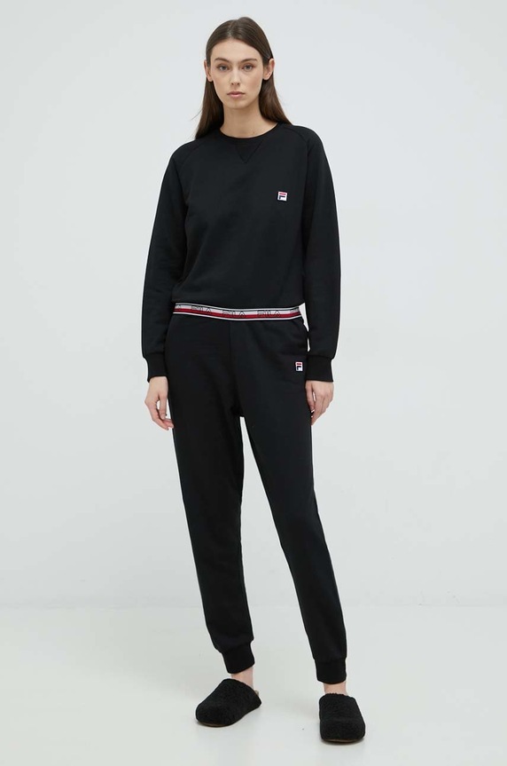 Fila dres lounge bawełniany FPW4095 czarny AA00