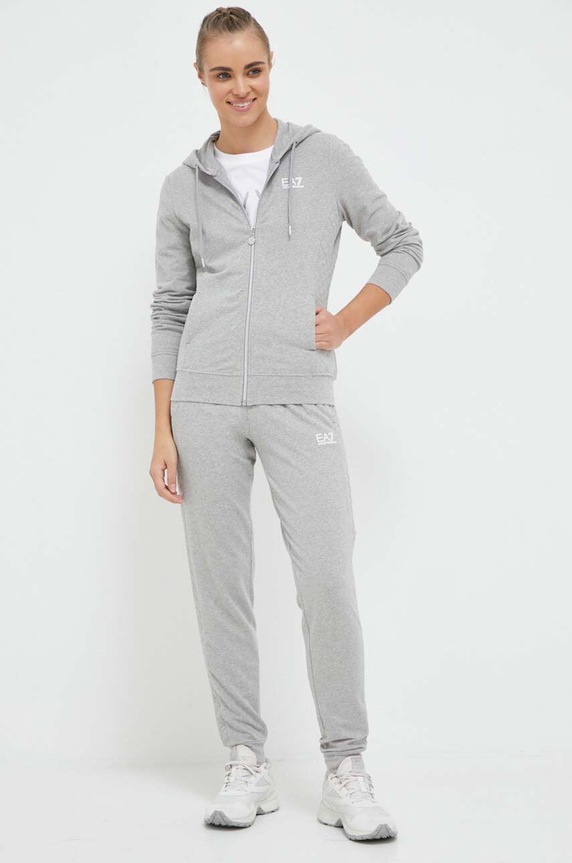 Tepláková souprava EA7 Emporio Armani směs šedá 8NTV57.TJCQZ
