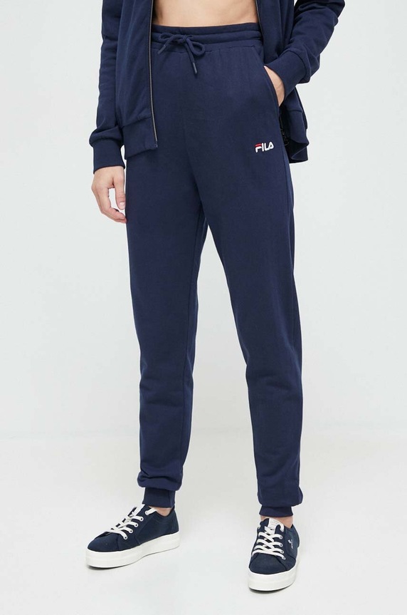 Pamučna trenirka Fila mornarsko plava FPW4129