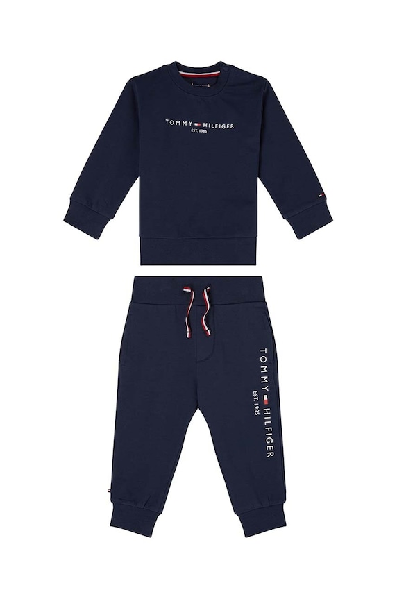 Detská tepláková súprava Tommy Hilfiger s elastanom tmavomodrá KN0KN01485.9BYY